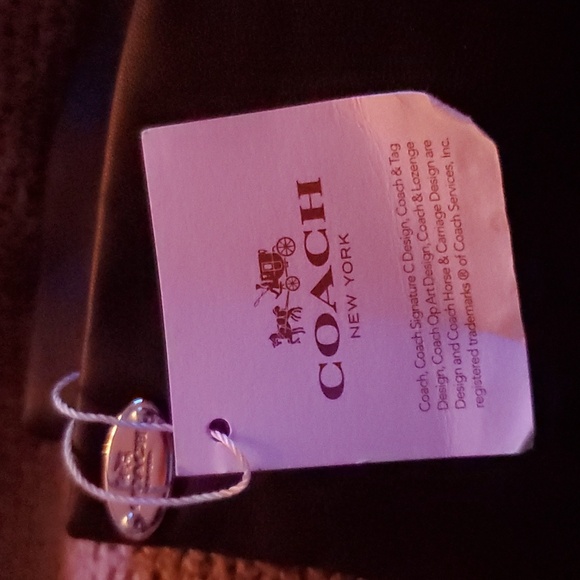 NWT COACH Mahogany Brown Basic Leather Gloves sz 7 1/2 - Picture 9 of 9